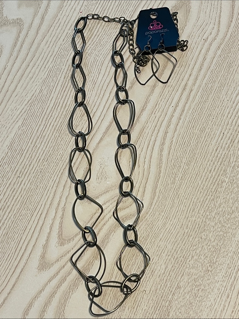 Paparazzi Brass Open Geometric Link Necklace